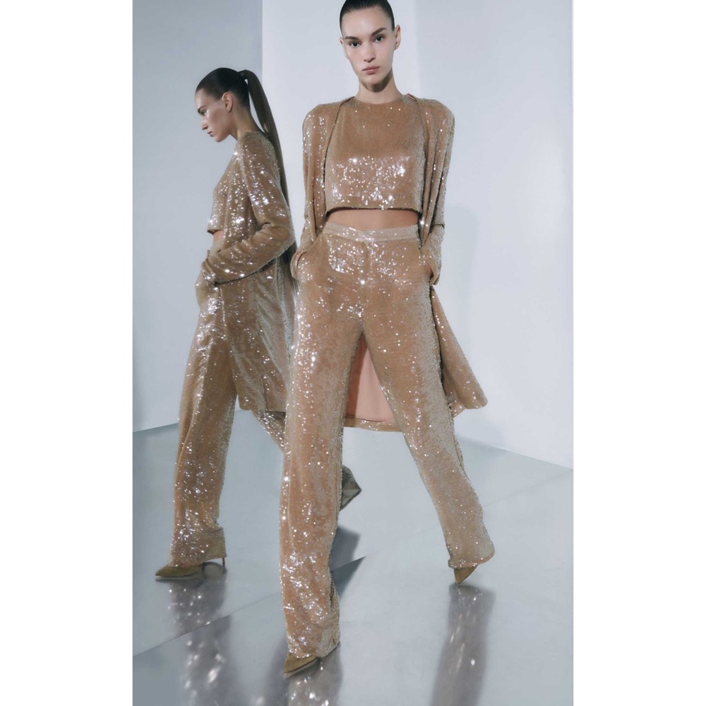 Sally Lapointe Sequin Duster Jacket - image 2